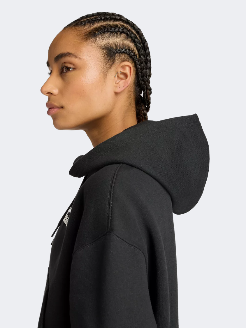 New Balance Linear Heritage Fleece Full Zip Women Lifestyle Hoody Black
