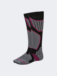 Top Ten Warm Women Skiing Over The Calf Socks Grey/Black/Pink