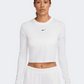 Nike Sportswear Chill Knit Women Lifestyle Long Sleeve White/Black