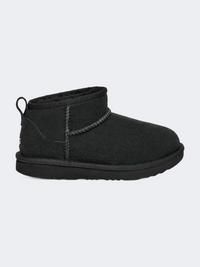 UGG Classic Ultra Mini Kids-Girls Lifestyle Shoes Black