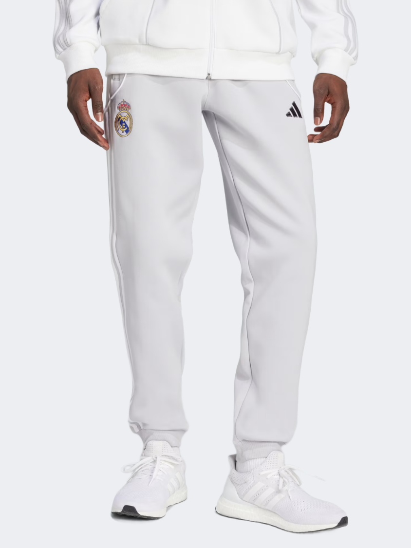Adidas Ubp Real Madrid Double Knit Men Football Pant Grey/White