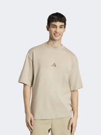 Adidas Future Icons Small Logo Men Sportswear T-Shirt Beige