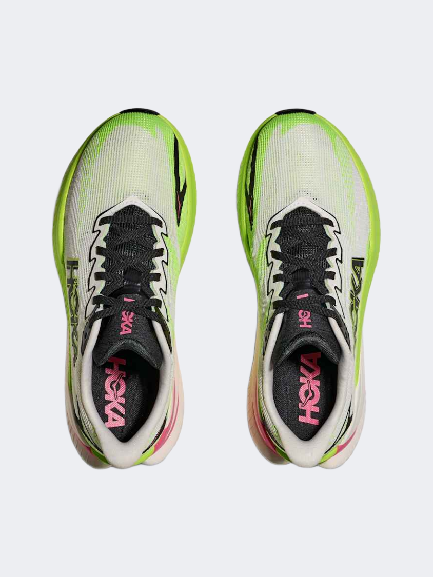 Hoka Mach X 3 Women Running Shoes White/Neon Lime