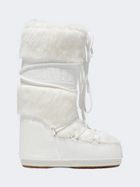 Moonboot Icon Faux Fur Unisex After Ski Boot Optical White
