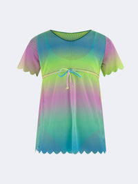 Oil And Gaz Colorful Kids-Girls Beach Monokini Blue