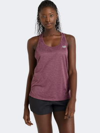 New Balance Athletics Women Performance Tank Faded Plum Heather