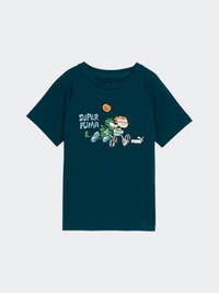 Puma Super Boys Lifestyle T-Shirt Midnight Petrol