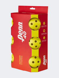 Head Penn 40 6 Pieces Unisex Pickleball Ball Yellow