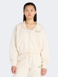 New Balance Linear Heritage Fleece Full Zip Women Lifestyle Hoody Permafrost