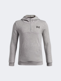 Under Armour Rival Lightweight 1/4 Zip Boys Lifestyle Hoody Mod Grey/Black