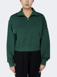Anta Iconic Knit Women Lifestyle Sweatshirt Dark Green
