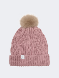 Color Kids Wool And Detachable Fur Skiing Beanie Woodrose