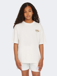 Oneill Back Print Girls Lifestyle T-Shirt Snow White