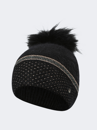 Oil And Gaz Warm Women Lifestyle Pom Beanie Black