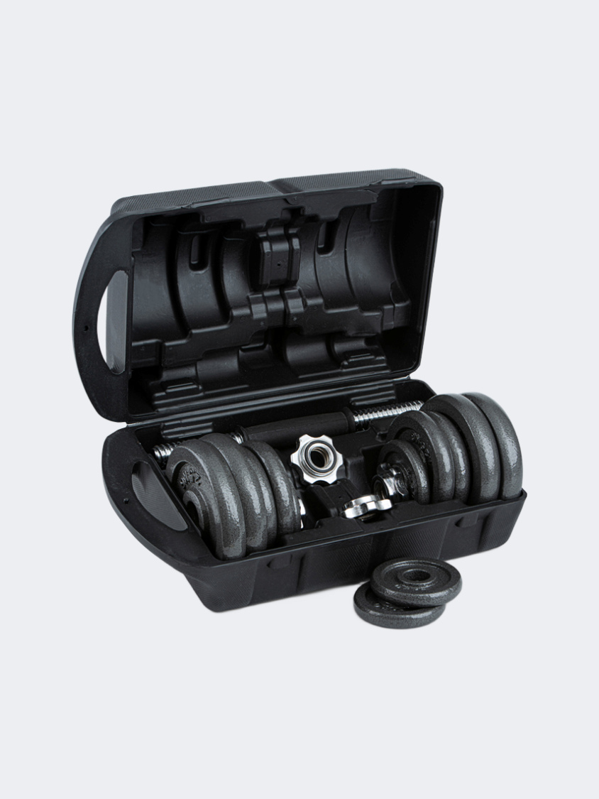 ALN Accessories  Coated Dumbbells Set 20Kg Fitness Weights Black