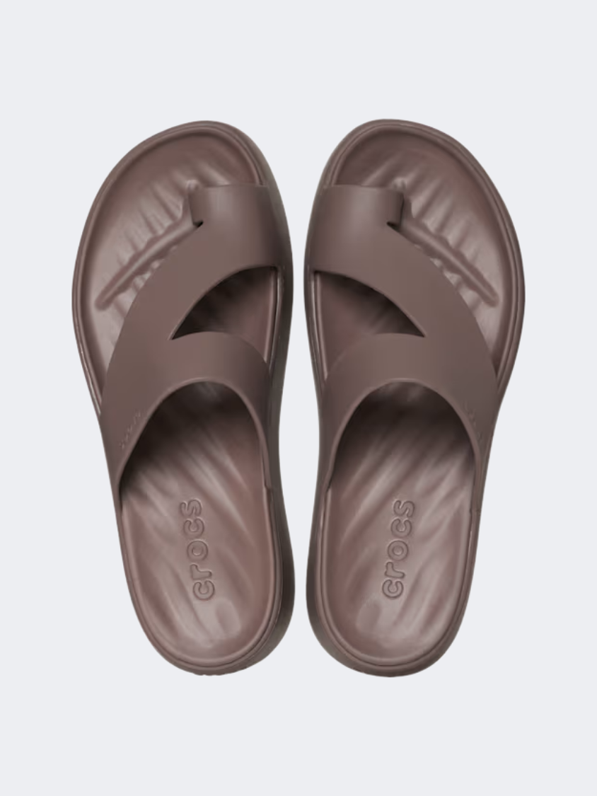 Crocs Getaway Platform Toe Loop Women Lifestyle Slippers Truffle