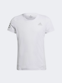 Adidas Club Kids-Girls Tennis T-Shirt White/Grey