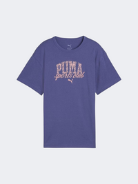 Puma Class Girls Lifestyle T-Shirt Blue Crystal