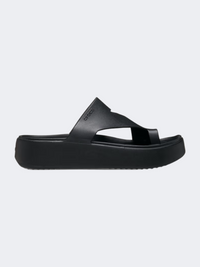 Crocs Getaway Platform Toe Loop Women Lifestyle Slippers Black