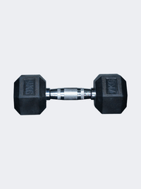 Irm-Fitness Factory Hex Rubber Dumbbell 7 Kg Fitness Weights Black