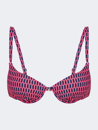 Oil And Gaz Comfortable Women Beach Bra Coral/Navy