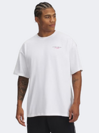 Under Armour Project Rock Heavyweight Men Training T-Shirt White/Racer Red