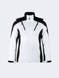 Top Ten Durable Women Skiing Jacket White/Black/Pink