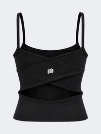 Oil & Gaz Comfortable Women Lifestyle Cross Back Tank Black