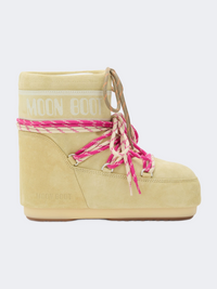 Moonboot Icon Low Suede Unisex After Ski Boot Light Yellow