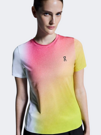 On Court Women Tennis T-Shirt White/Lime