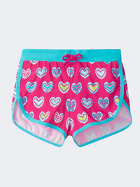 Hatley Shibori Hearts Girls Beach Short Pink/Blue/Yellow