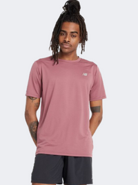 New Balance Core Run Men Performanc T-Shirt Washed Burgundy
