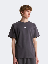 The North Face Essential Center Logo Relaxed Men Lifestyle T-Shirt Anthracite Grey