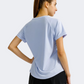 Anta Knitted Women Running T-Shirt Blue