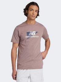 New Balance Heathertech Graphic Men Performanc T-Shirt Earth Shadow