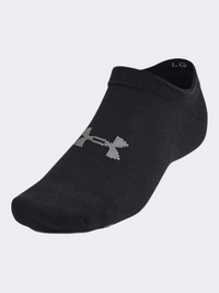 Under Armour Essential No Shoe 6Pk Unisex Lifestyle Sock Black/Castlerock