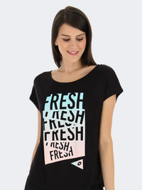 Lotto Fresh Women Lifestyle T-Shirt Black