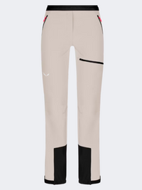 Salewa Sella Durastretch Light Women Skiing Pant Beige Oatmeal