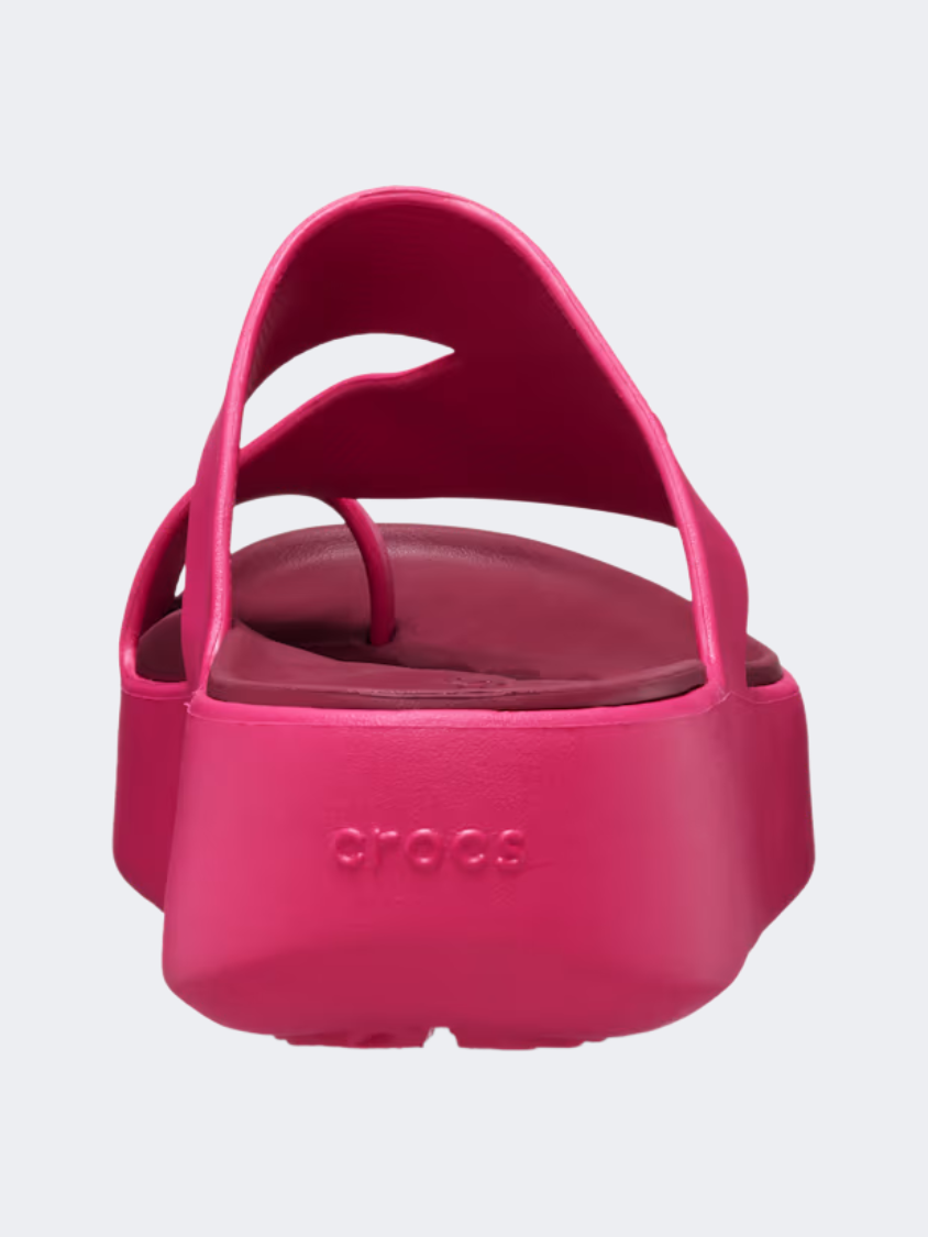 Crocs Getaway Platform Toe Loop Women Lifestyle Slippers Dragon Fruit