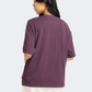 New Balance Oversized Flower Women Lifestyle T-Shirt Plum Brown