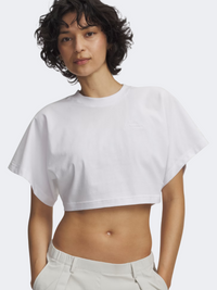 Under Armour Cropped Script Women Lifestyle T-Shirt White