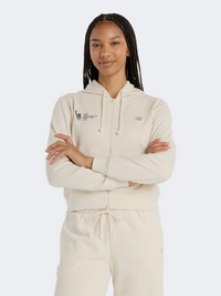 New Balance Nyc Marathon Coastal Fleece Full Zip Women Lifestyle Hoody Linen