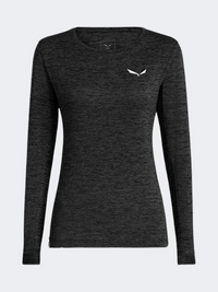 Salewa Puez Mel Dry Women Hiking Long Sleeve Blackout Melange