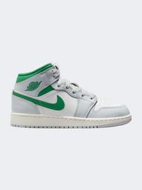 Nike Air Jordan 1 Mid Gs-Boys Lifestyle Shoes Summit White