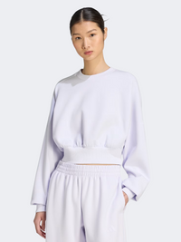 Adidas All Season Soft Lux Loose Women Sportswear Sweatshirt Frozen Purple