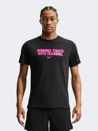 Nike Df Winning Men Training T-Shirt Black/Hyper Pink