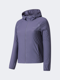 Erke Woven Upf Woman Training Jacket Dark Purple