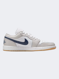Nike Air Jordan 1 Low Men Lifestyle Shoes White/Navy/Grey