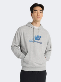 New Balance Essentials Gradient Logo Men Lifestyle Hoody Grey