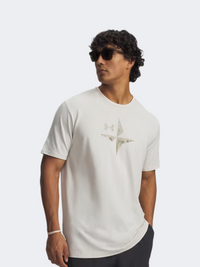 Under Armour Explor Graphic Men Trail Running T-Shirt White/City Khaki